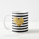 Search for gold black white mugs Heart