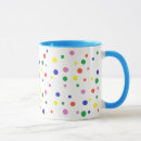 Search for yellow white polka dot mugs Colourful