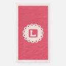 Search for letters of the alphabet napkins Pink