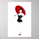 Search for girl with umbrella posters Red