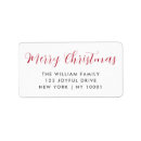 Search for merry christmas return address labels Clean simple minimal