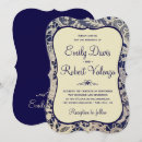 Search for navy blue lace wedding invitations Modern
