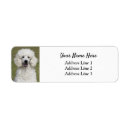 Search for white poodle dog return address labels Pet