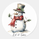 Search for snowman tag stickers Round