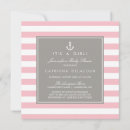 Search for pink gray baby shower invitations Stripes