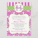 Search for lime damask invitations Shower