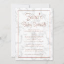 Search for marble baby shower invitations Rose gold