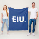Search for college logo blankets Eiu academic branding