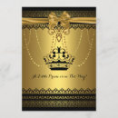 Search for black gold prince baby shower invitations Crown