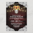 Search for sunflower mason jar bridal shower invitations Barn wood