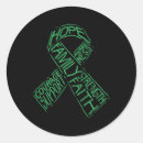 Search for green awareness ribbon stickers Support