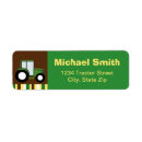 Search for tractors return address labels Green