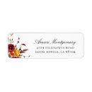 Search for rustic burgundy return address labels Simple