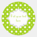 Search for green polka dot stickers Vintage
