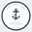 Search for nautical anchor baby shower stickers Navy blue