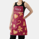 Search for gingerbread man aprons Red