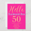 Search for hot pink 50th birthday invitations Fiftieth