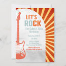 Search for red guitar invitations Rock and roll