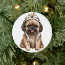 Search for pekingese christmas tree decorations Pet
