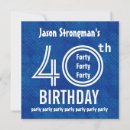 Search for royal blue 40th birthday invitations Forty