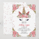 Search for floral unicorn 1st birthday invitations Magical