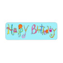 Search for birthday celebration return address labels Celebrate