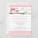 Search for owl baby girl shower invitations Chevron