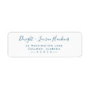 Search for simple blue return address labels Classic