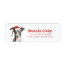 Search for greyhound return address labels Dog
