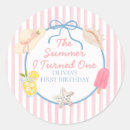 Search for turn one stickers Baby girl