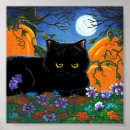 Search for funny halloween pumpkin posters Cat