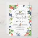 Search for blueberry birthday invitations Berry sweet