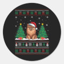Search for pomeranian stickers Xmas
