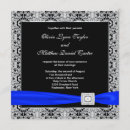 Search for silver black royal blue invitations Elegant