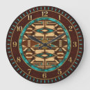 Search for brown and turquoise clocks Tribal
