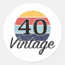 Search for 40th birthday men stickers Vintage