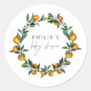 Search for orange fruit stickers Citrus baby shower
