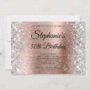 Search for rose gold and silver invitations For her