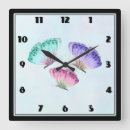 Search for cute pink butterfly clocks Animal