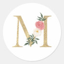 Search for letter m monogram stickers Botanical
