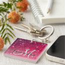 Search for red pink key rings Glitter