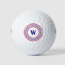 Search for red white and blue golf balls Initial