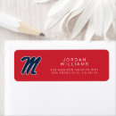 Search for college football return address labels University of mississippi