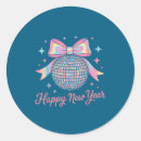 Search for golden new year stickers Vintage