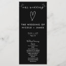 Search for heart wedding programmes Minimalist