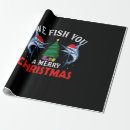 Search for christmas fishing wrapping paper Funny
