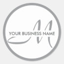 Search for black and white monogram stickers Professional elegant business monogram