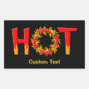 Search for flames rectangle stickers Red