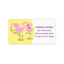 Search for cute flamingo return address labels Animal