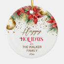 Search for poinsettia christmas tree decorations Red